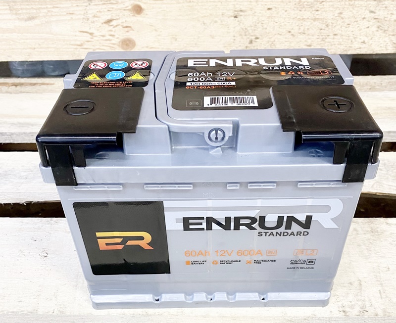 Аккумулятор ENRUN Standard 60 А/ч обратная R+ L2 242х175х190 EN600 А