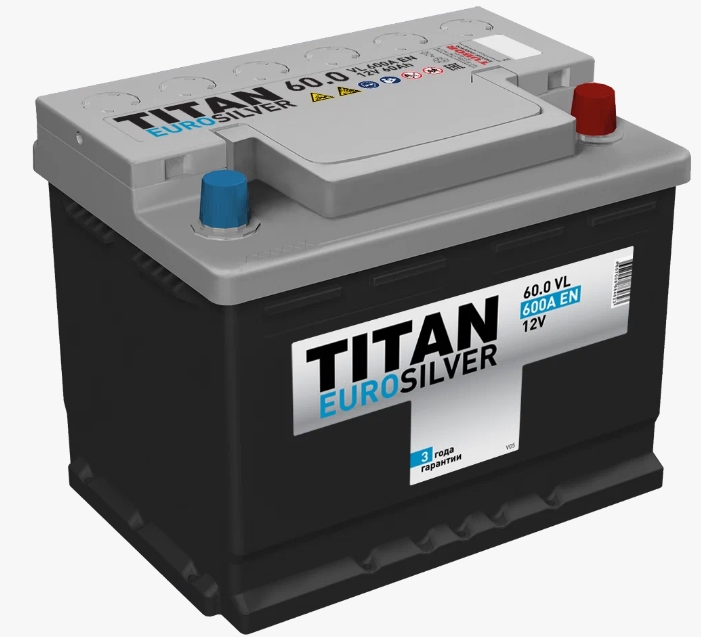 Аккумулятор TITAN EUROSILVER 60 Ач о/п / 6ст-60.0 LB
