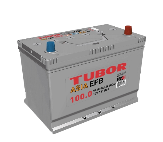 Аккумулятор TUBOR ASIA  EFB 100.0 о/п