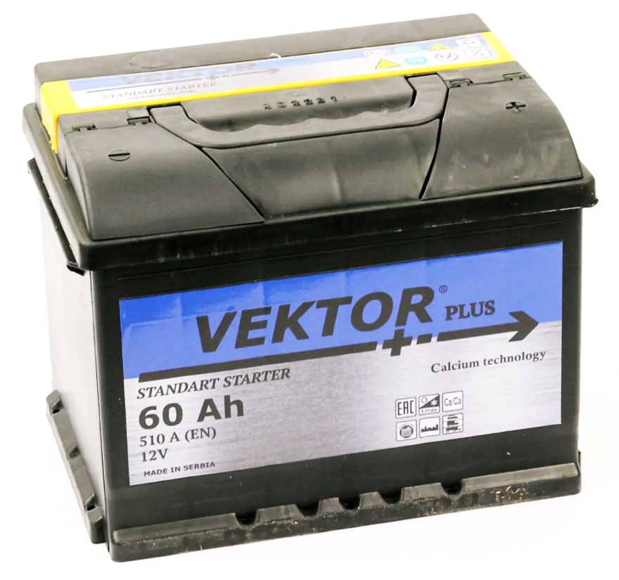 Аккумулятор Vektor Plus 6СТ-60.0