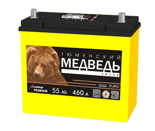 Аккумулятор Тюменский Медведь 6СТ-55.1 LA АSIA (65B24L) прямой 