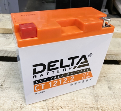 Мото аккумулятор Delta CT 1212.2 п.п.YT14B-BS