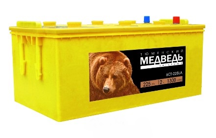  Аккумулятор Тюменский медведь 225 LА (евро, конус)