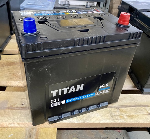 Аккумулятор TITAN Classic D23 6СТ-60.0 VL Asia