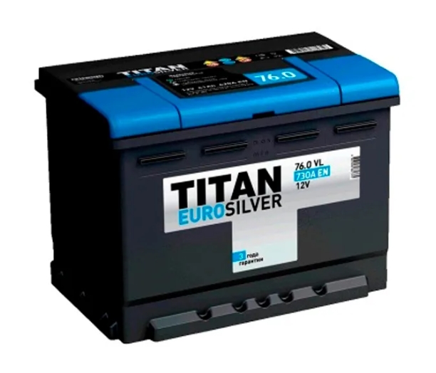 Аккумулятор TITAN EUROSILVER 76 Ач о/п / 6ст-76.0