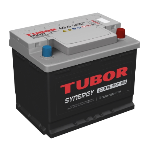 Аккумулятор TUBOR SYNERGY 60.0 VL низкая(правый +)