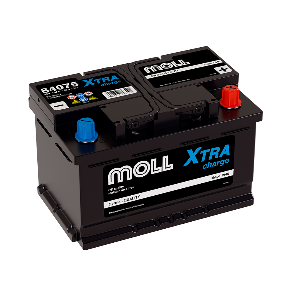 Аккумулятор MOLL X-TRA Charge 75 А/ч (84075) — Германия, купить в СПб