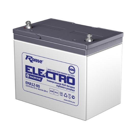 Лодочный аккумулятор RDrive ELECTRO Marine EMA12-80