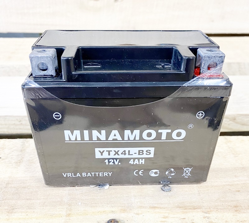 Аккумулятор для мотоцикла YTX4L-BS (12V, 4Ah, 113x69x88, 1.17kgs) MINAMOTO