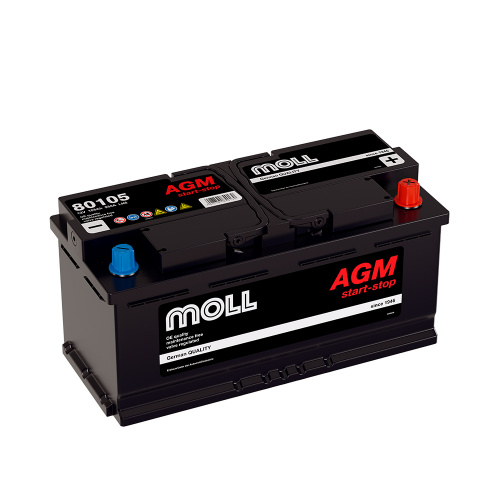 Аккумулятор MOLL MOLL AGM 105ач евро 950А 393х175х190 L6 (80105) — купить в СПб