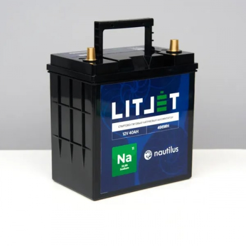 LITJET Na+ стартово/тяговый натриевый аккумулятор 12V 40Ah 496Wh 1130CCA