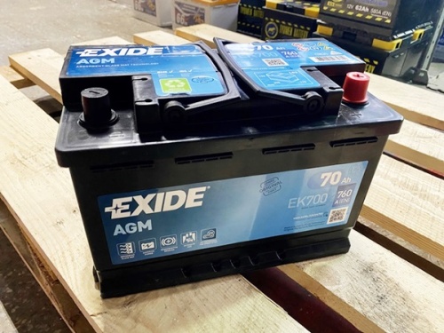 Аккумулятор EXIDE AGM EK700 70AH 760A 278X175X190 (-/+) ЕВРО