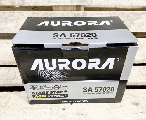 Аккумулятор автомобильный AGM AURORA 70AH 760A - упаковка