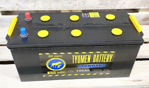 Аккумулятор TYUMEN BATTERY 190 Ач STANDARD (3) евро, левый+