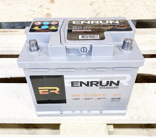 Аккумулятор ENRUN Standard 60 А/ч обратная R+ L2 242х175х190 EN600 А 