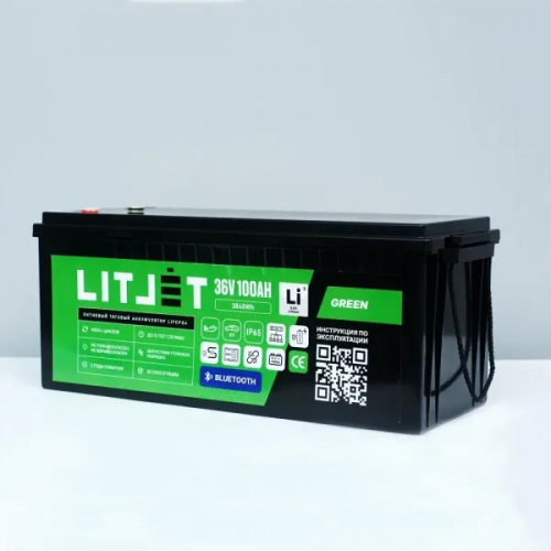 LITJET GREEN LiFePO4 аккумулятор тяговый 36V 100Ah 3840Wh w Bluetooth