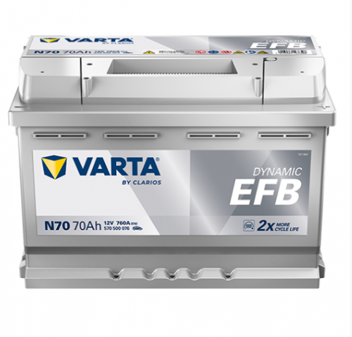 70е 570 500 076  Dynamic EFB (N70) детальное фото — немецкий аккумулятор VARTA PowerFrame | Аккумуляторная Балтийская Компания СПб