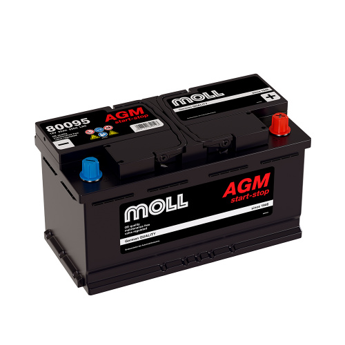 Аккумулятор MOLL MOLL AGM 95ач евро 850А 353х175х190 L5 (80095) — купить в СПб