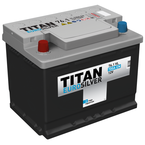 Аккумулятор TITAN Euro silver 6СТ-76.1 VL — купить в магазине Аккумбалт