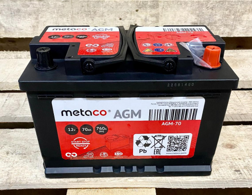 Аккумулятор Аккумулятор Metaco battery AGM-70 METACO — детальное фото