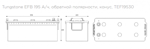 TUNGSTONE EFB 6СТ -195 евро.конус