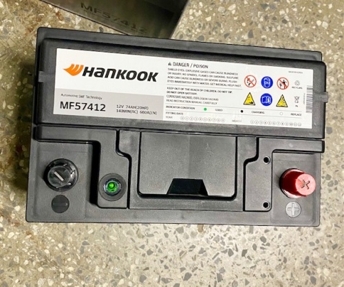 Аккумулятор HANKOOK 6СТ-74.0 (57412)