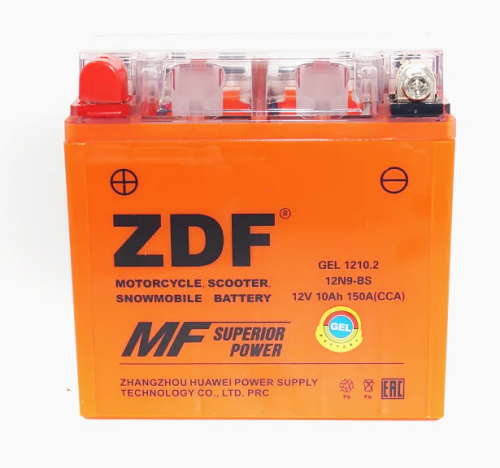 Аккумулятор ZDF Moto Battery 1210.2 GEL Orange  детальное фото — аккумулятор ZDF | Аккумуляторная Балтийская Компания СПб