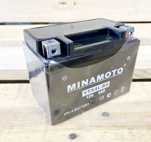 Аккумулятор для скутера YTX4L-BS (12V, 4Ah, 113x69x88, 1.17kgs) MINAMOTO