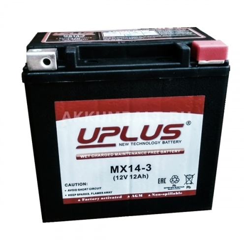  Аккумулятор мото UPLUS MX14-3 о.п. HARLEY DAVIDSON  